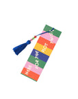 rainbow bookmark that said 'here for the plot twist' with blue tassel