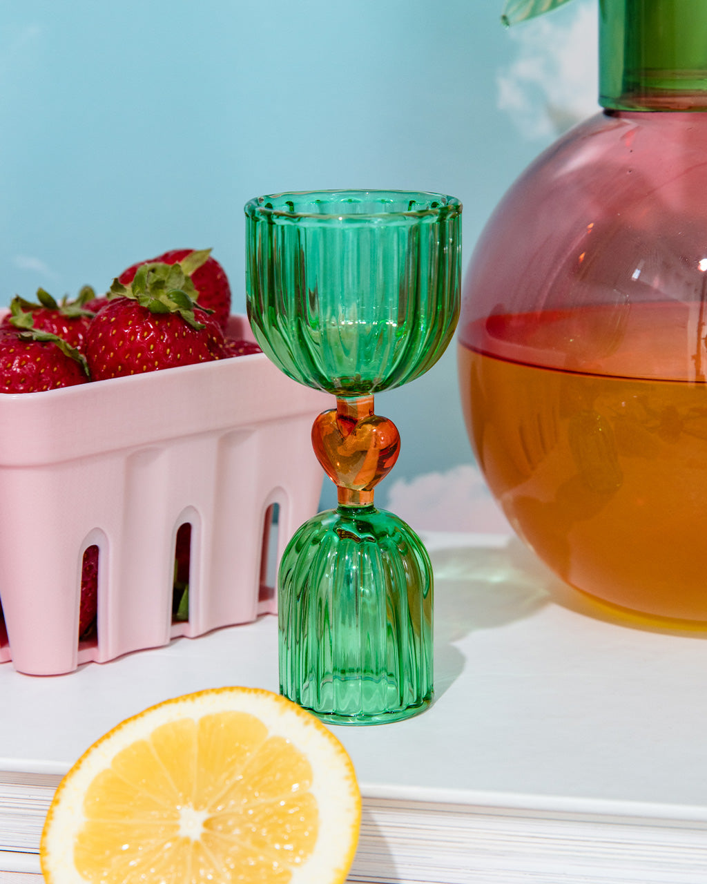 Green Double Shot Glass
