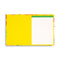 yellow inside and notepad in clipboard folio