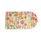 desk pad with cream ground and colorful abstract flower print