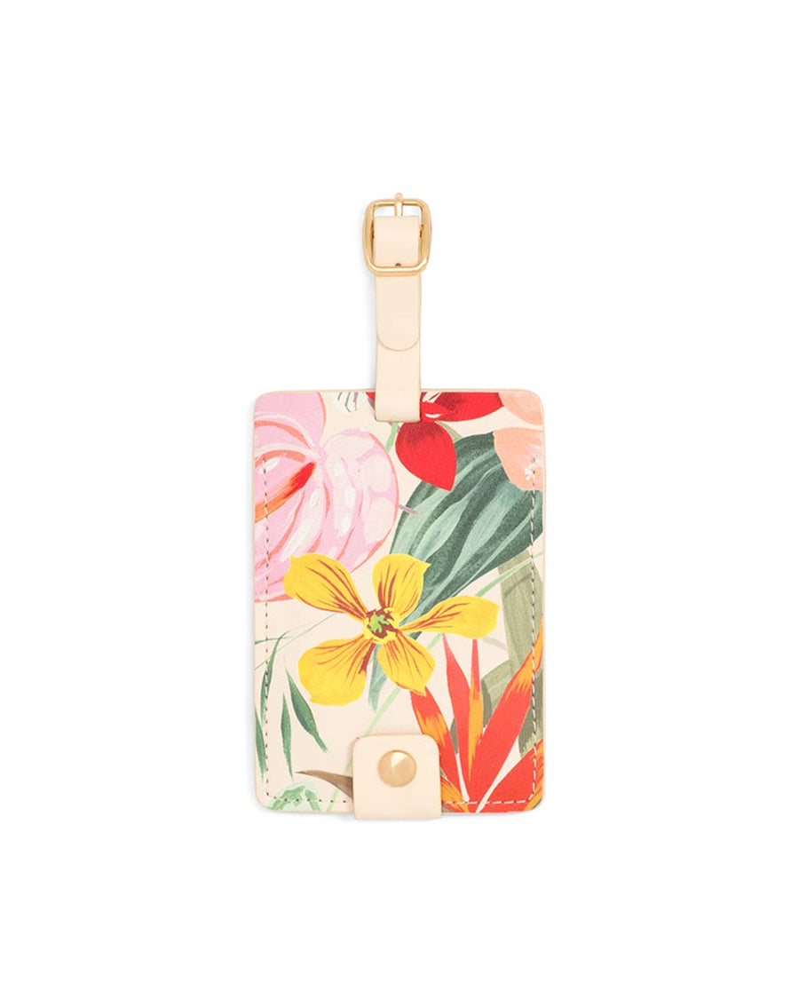 This Getaway Luggage Tag comes in a colorful floral pattern designed by Helen Dealtry and Katy Jones.