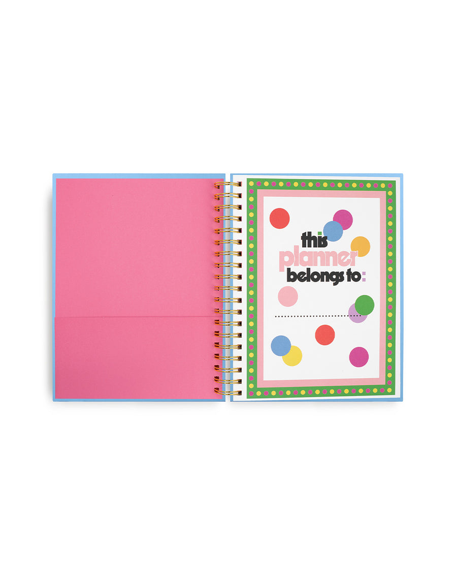 this planner belongs to: page and pink pocket page