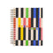 17-month planner with black and colorful vertical stripes 