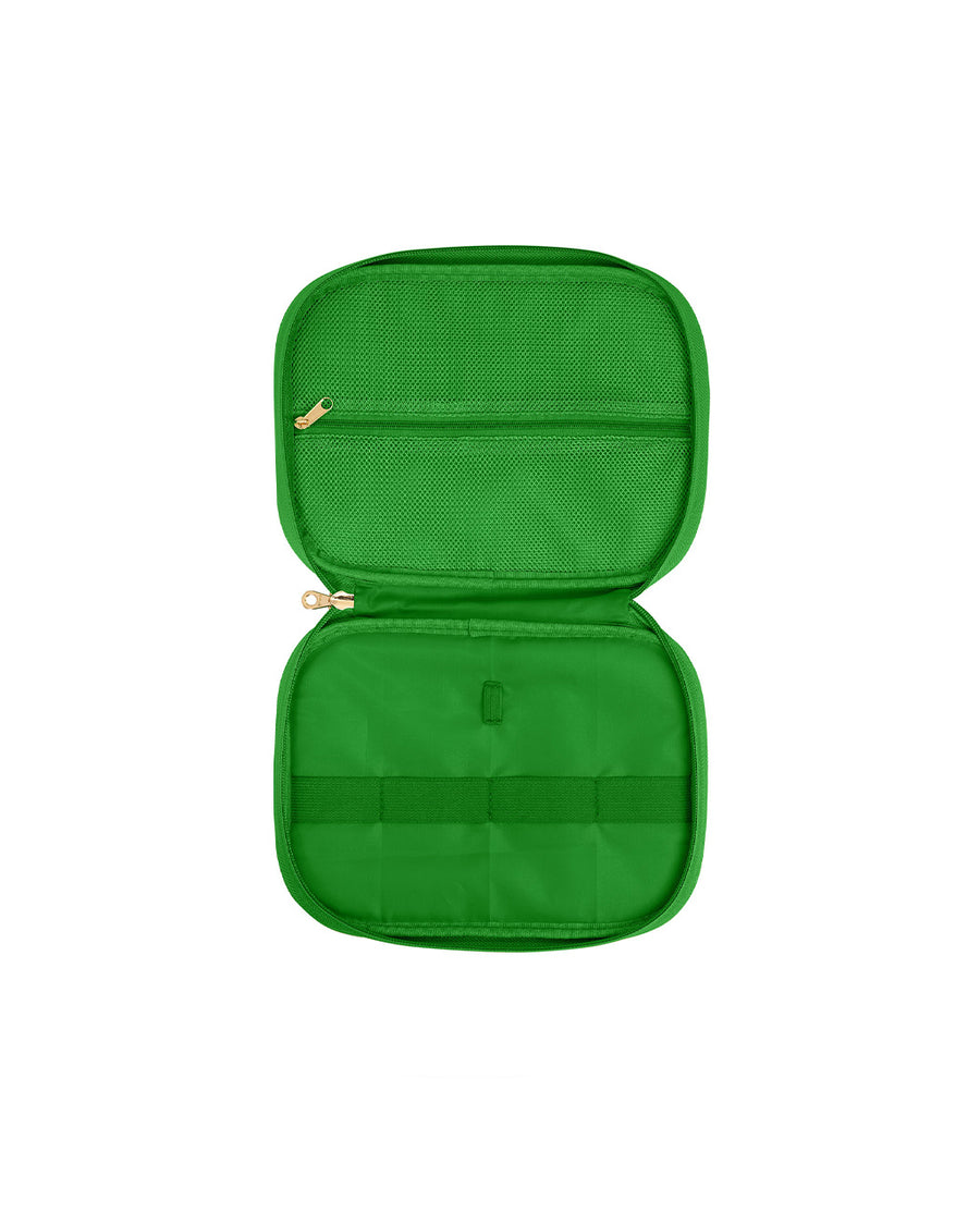 solid green inside of mobile tech pouch
