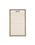 large notepad with checker border, lines and colorful 'notes' text