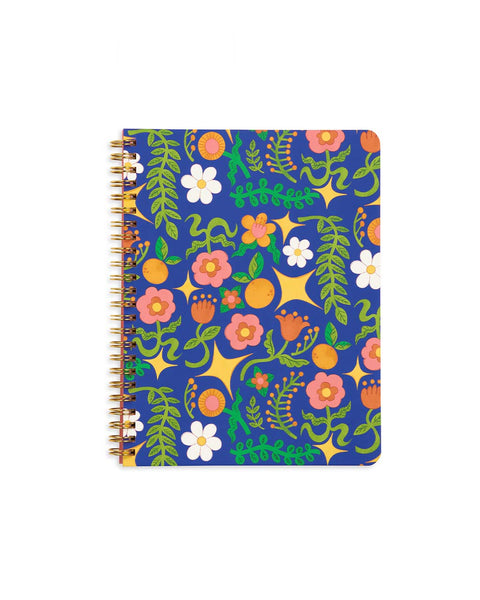 Rough Draft Mini Notebook | Navy Star Floral | ban.do