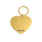 gold back of enamel heart shaped keychain that says 'i got smooched at the tunnel of love'