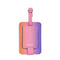 back view of purple, pink and orange ombre 'emotional baggage' luggage tag