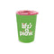 green small steel tumbler with 'life's a picnic' and pink lid