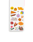 page of colorful stickers