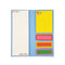 sticky note folio with long lined notepad, medium yellow notepad and set of three small sticky tabs