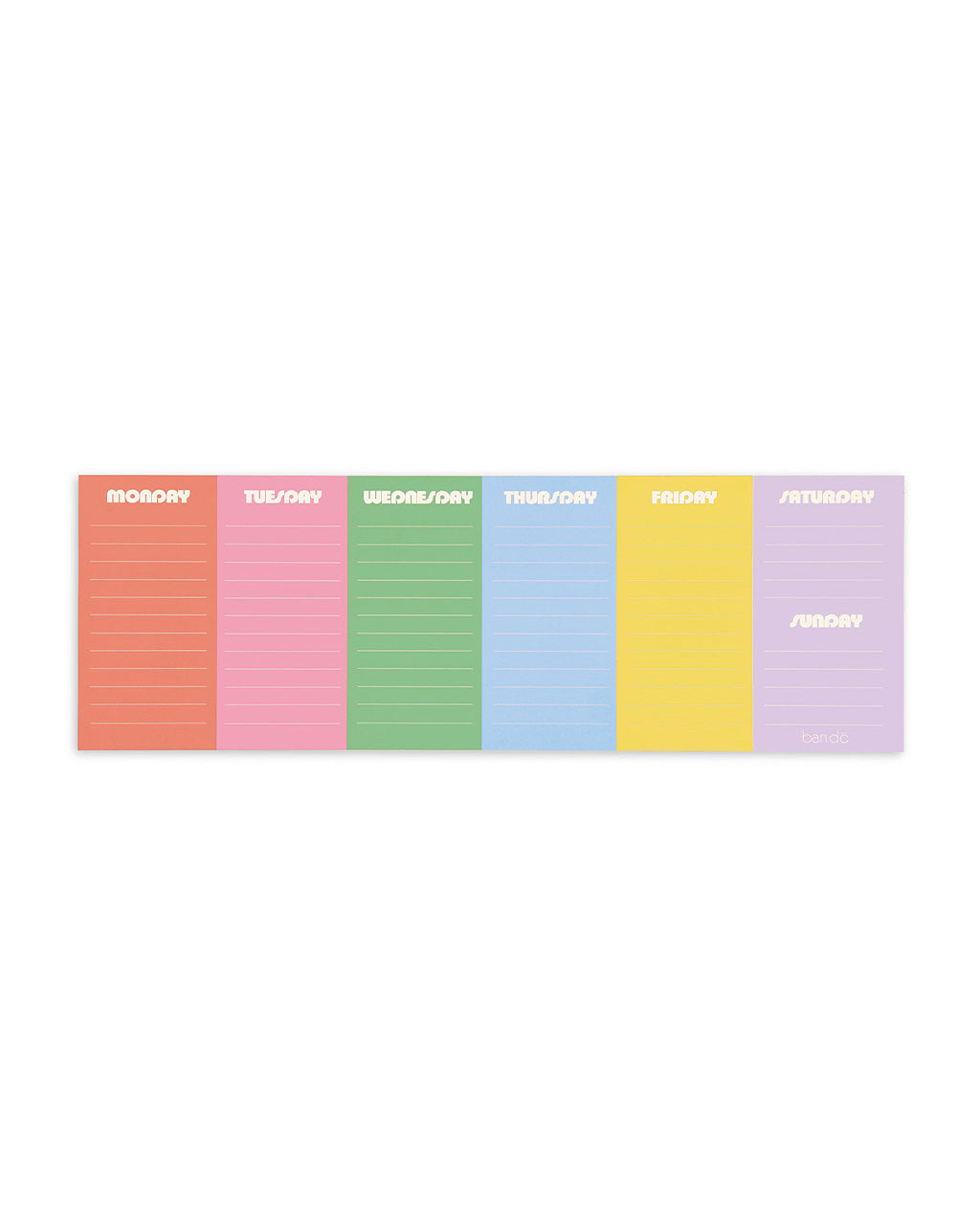 Colorblock Desk Notepad | Weekly Planner Pad | ban.do