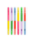 six double ended highlighter set