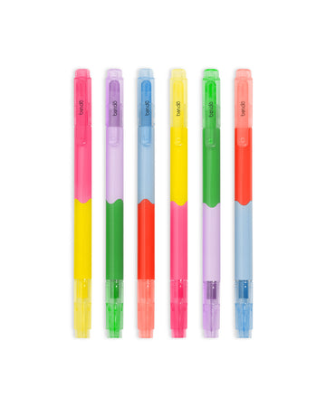 six double ended highlighter set