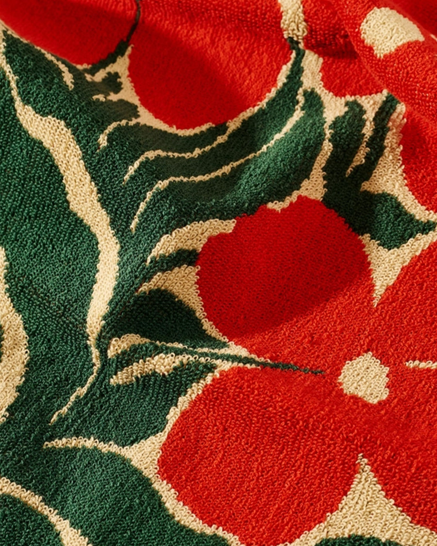 Orange Flower Terry Cloth Kitchen Towel – ban.do