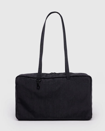black medium nylon bowler bag