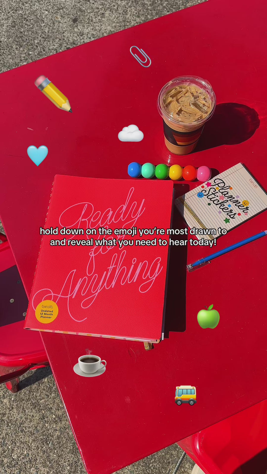 model showcasing interior of undated ready for anything planner