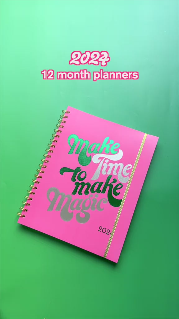 Large 12-Month Soft Cover Planner - Make Time to Make Magic