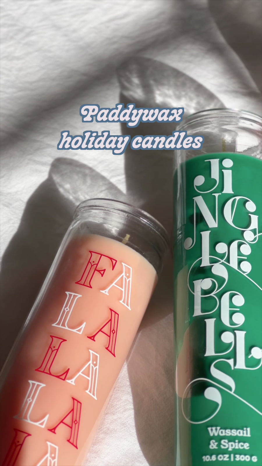 4 10.6 oz paddywax holiday scented pillar candles