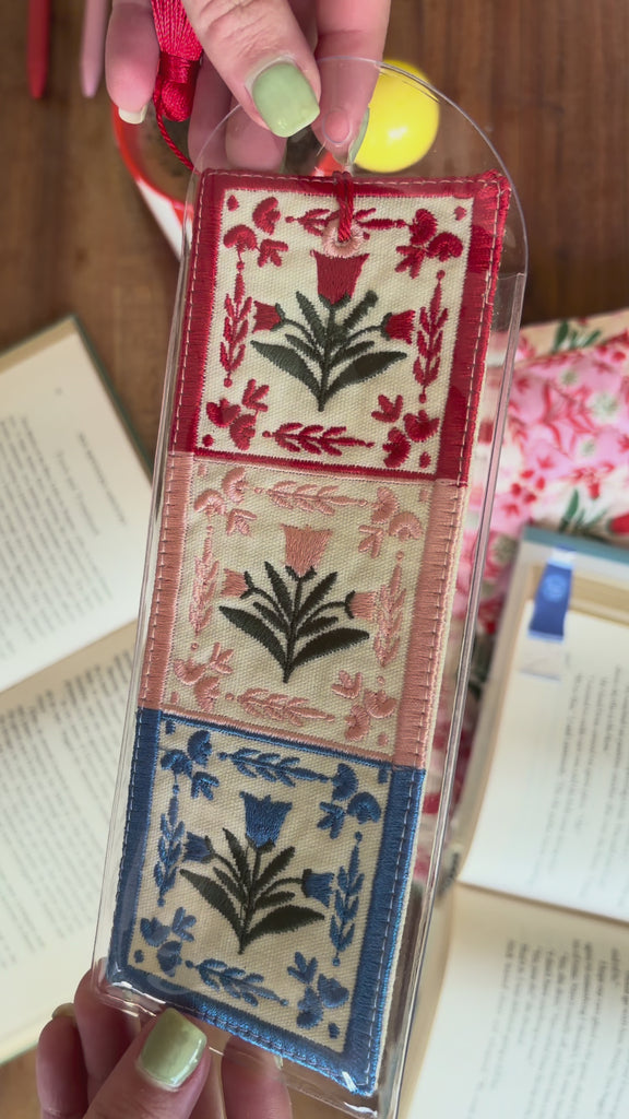 colorful embroidered bookmark