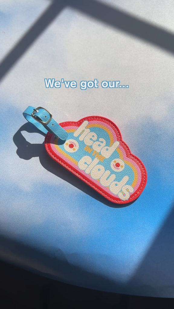 head in the cloud luggage tag