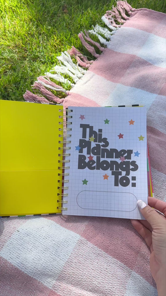 interior of medium and large 17-month planners