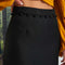 Close up of removable belt on skirt