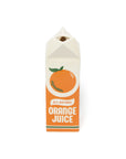 Porcelain orange juice carton-shaped vase