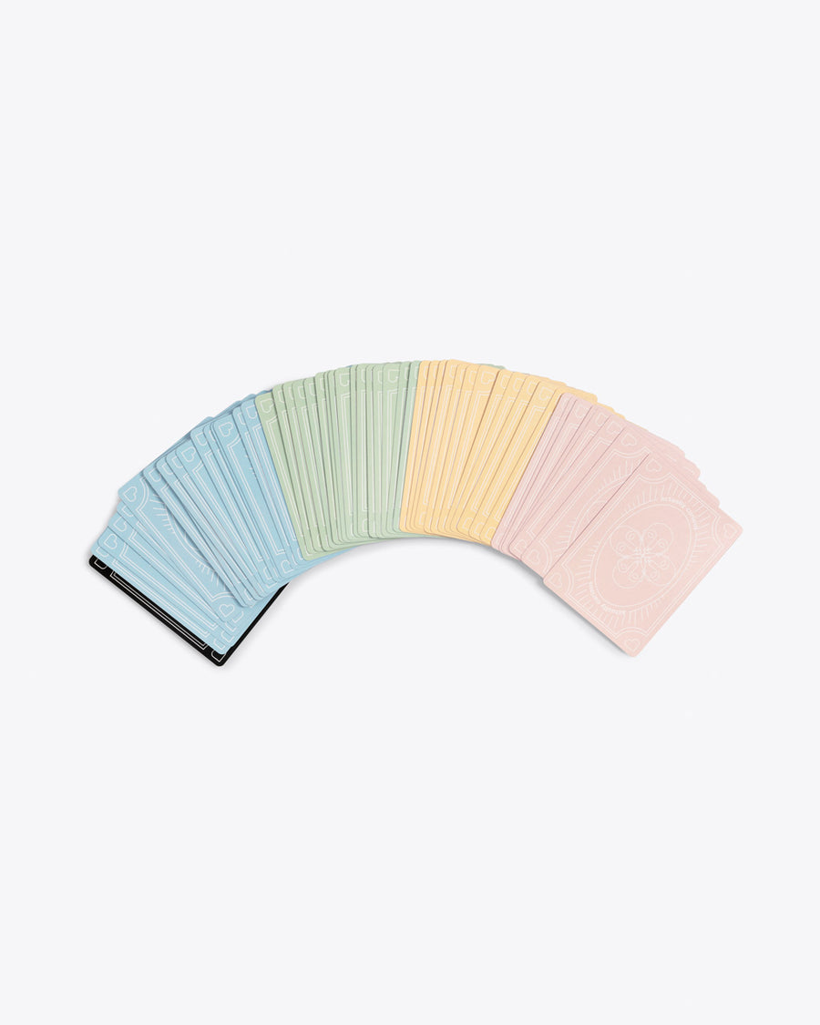 pastel colored card deck