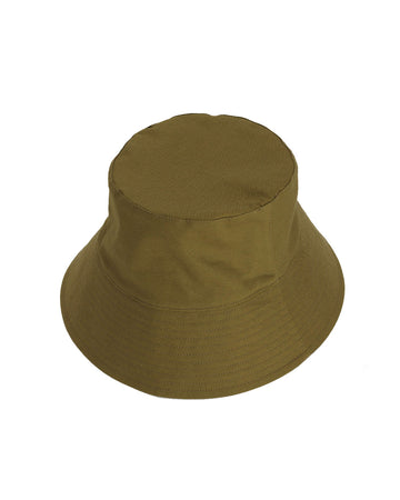 olive green/brown baggu bucket hat