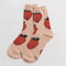 baggu crew socks with pink ground and strawberry print