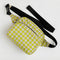 pistachio and pink pixel gingham fanny pack