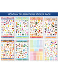 8 sheets of monthly celebration stickers