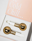 gold and white chill globes in box