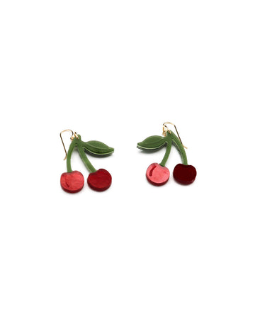 cherry shaped dangle earrings