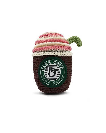 crochet 'starbucks' like coffee pet toy