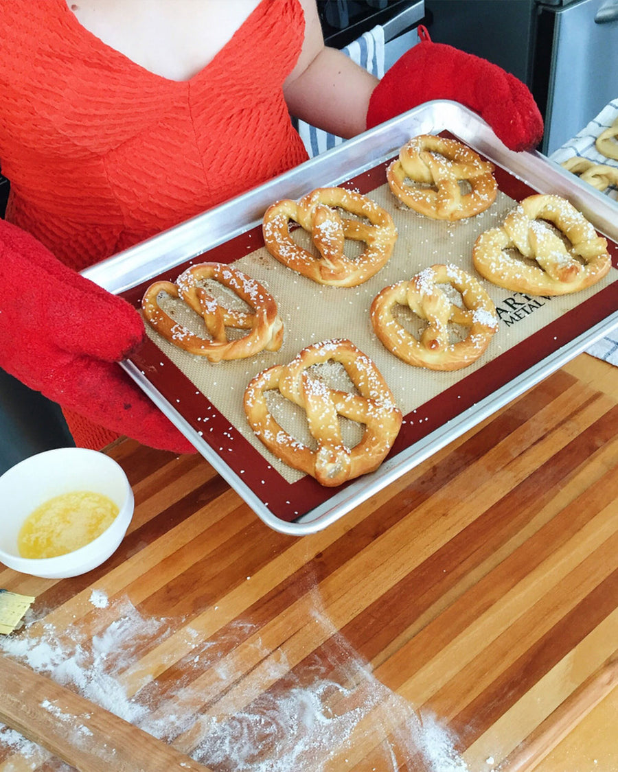made pretzels from soft pretzel and beer cheese making kit