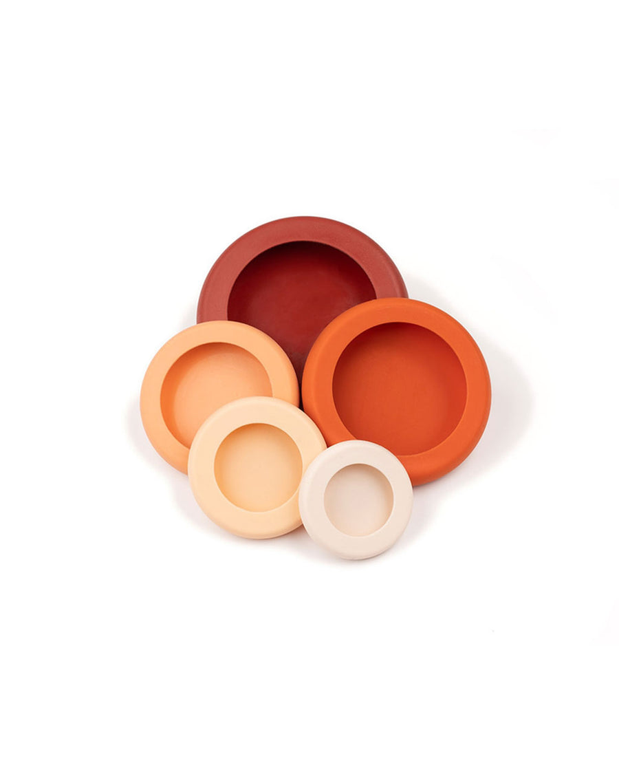 Food Huggers Terracotta Silicone Produce Savers 5 Piece Set by World Market