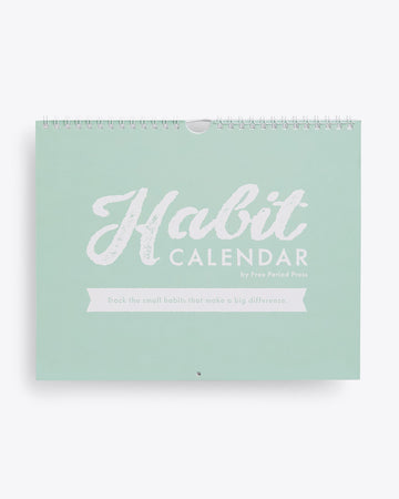 mint colored habit cover calendar