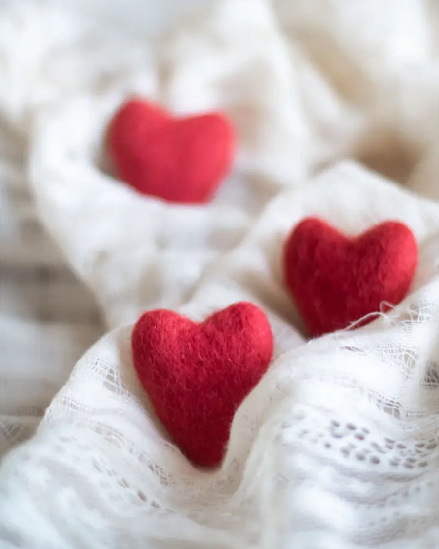 3 heart shaped wool eco fresheners
