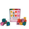 dice game set with 4 sets of colorful dice