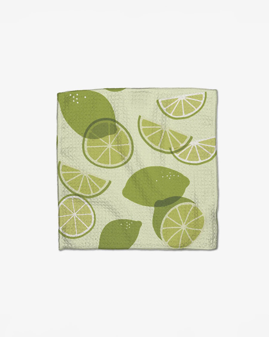 light green lime fruit dishcloth