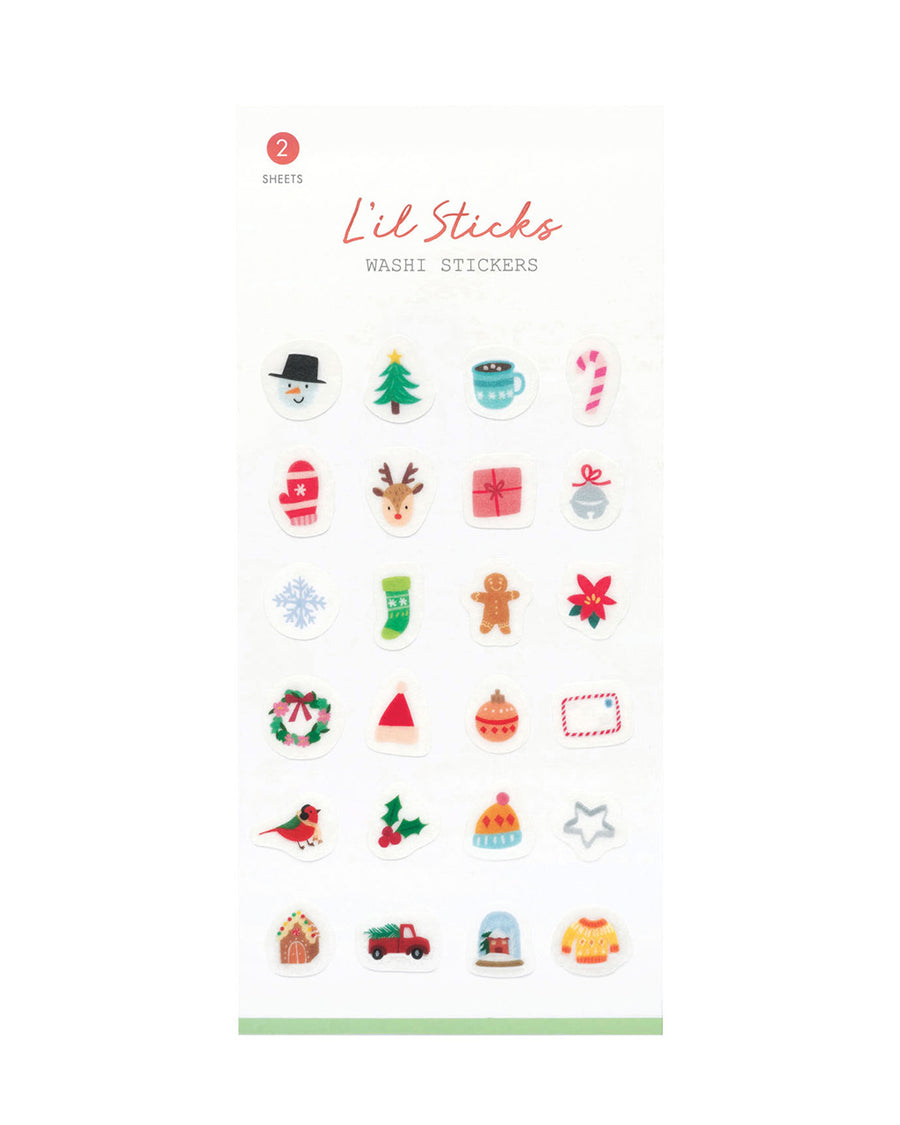 stickers with holiday and winter theme