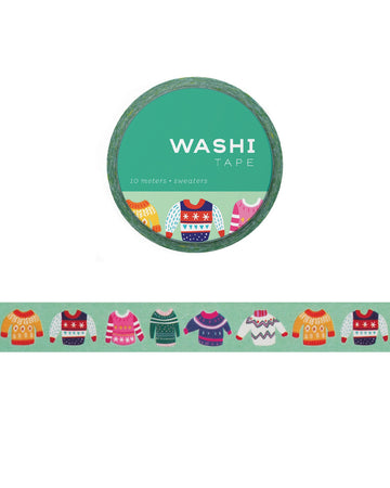 washi tape with various sweaters