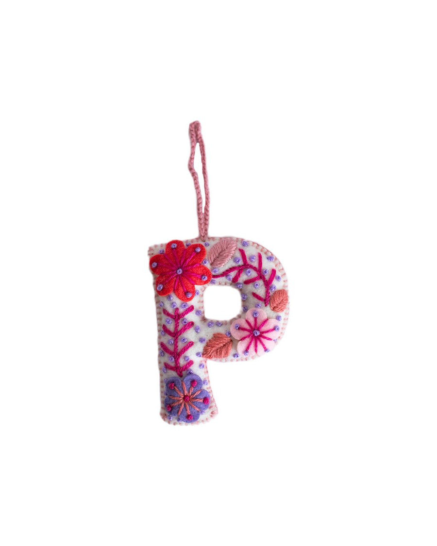 Embroidered Alphabet Ornament