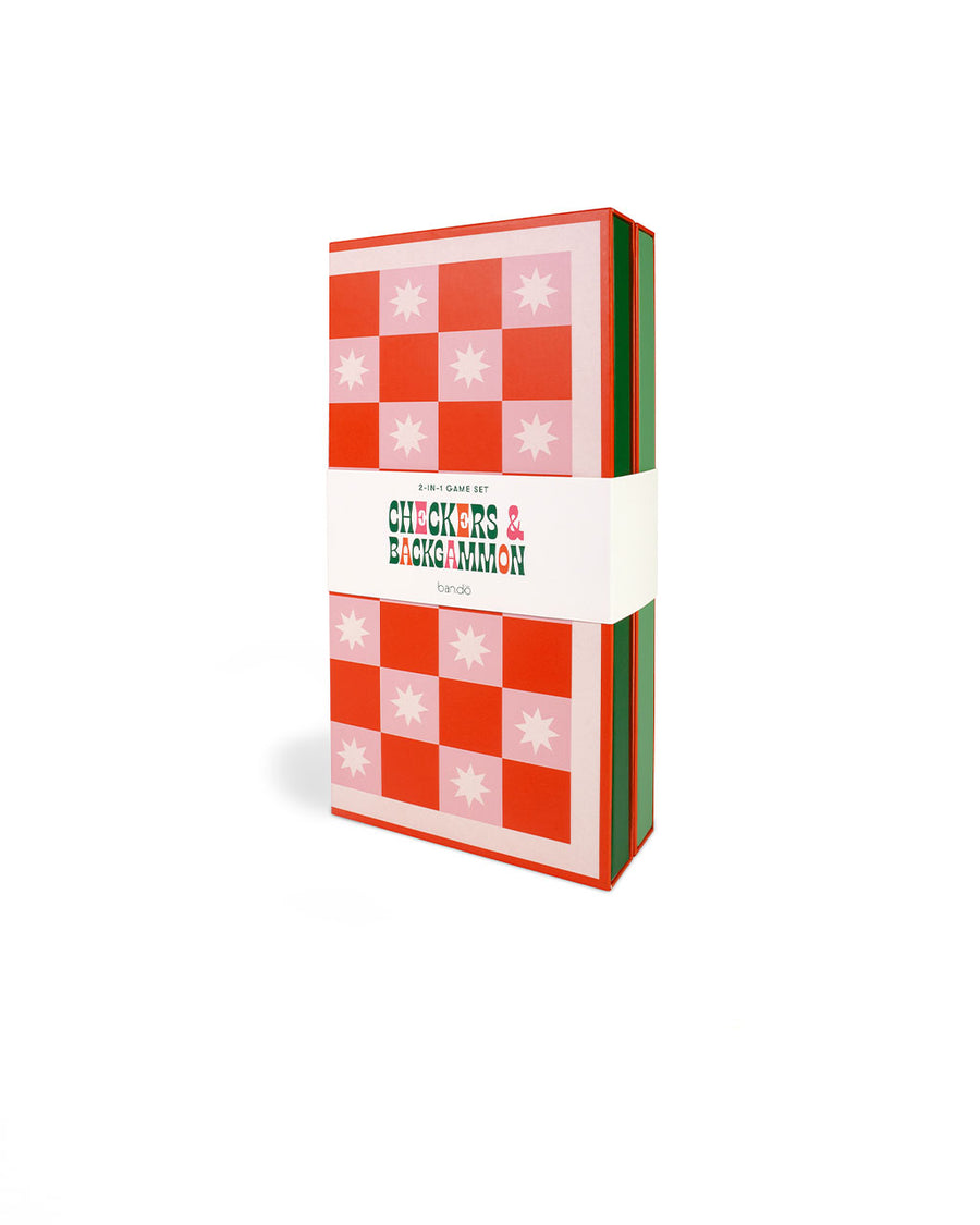 packaged checkers and backgammon board game