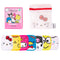 set of 7 makeup erasers with hello kitty and friends faces and wash bag