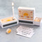 display of mindfulness set with citrine, three gratitude cards, three candles all in a matchbox