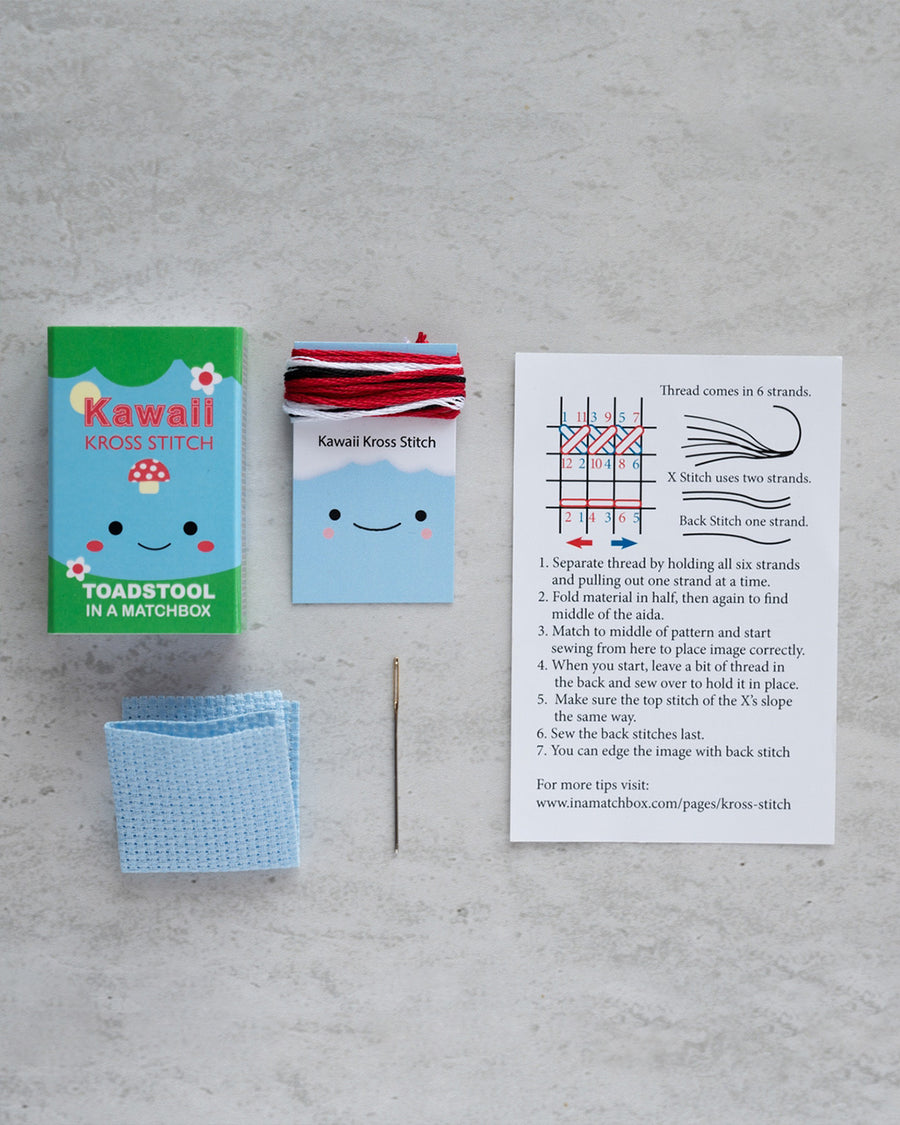 Marvling Bros. Matchbox Love Letters Mini Hoop Cross Stitch Kit