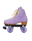 side view of moxi roller skates in lilac